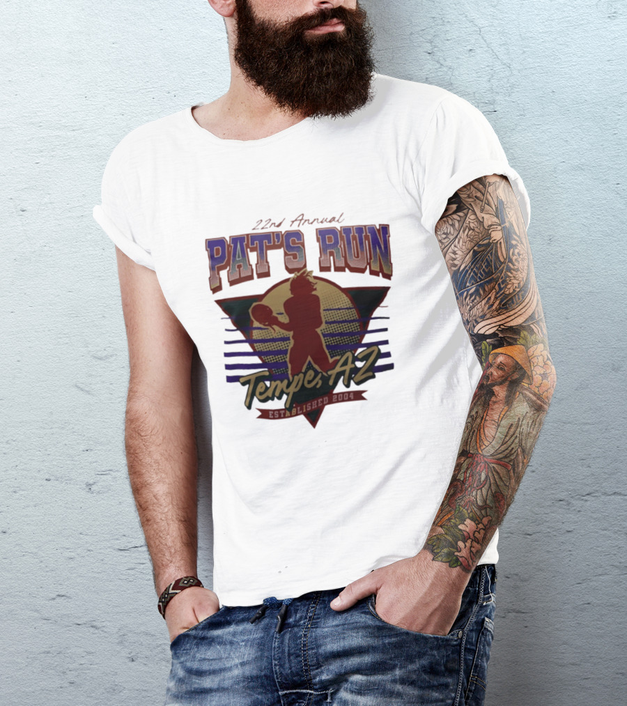 22nd Annual Pat's Run Tempe AZ Football Legacy Established 2004 T-Shirt