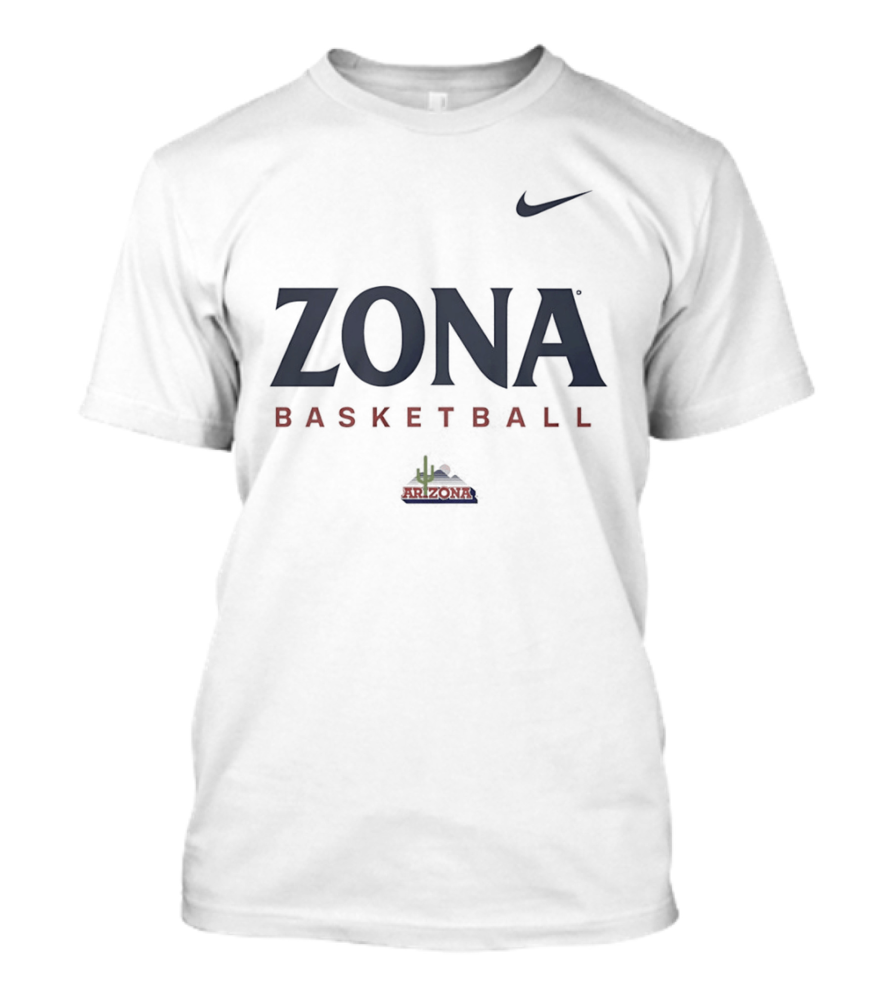 Zona Basketball Arizona Wildcats Nike Logo Cactus T-Shirt