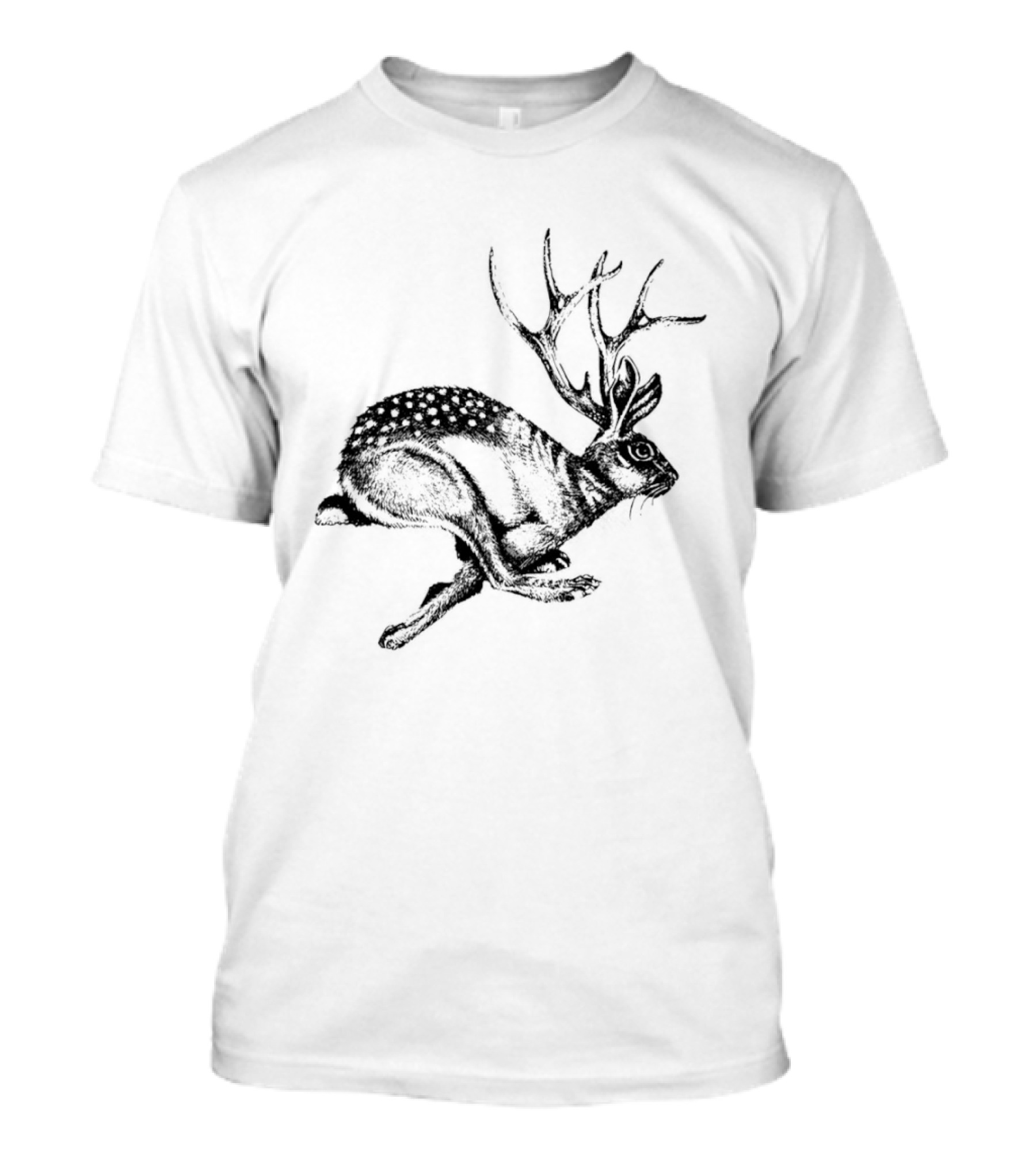 Rabbit Deer Hybrid Monster UFO Alien Hiking Camping Cryptid Jackalope Legend T-Shirt