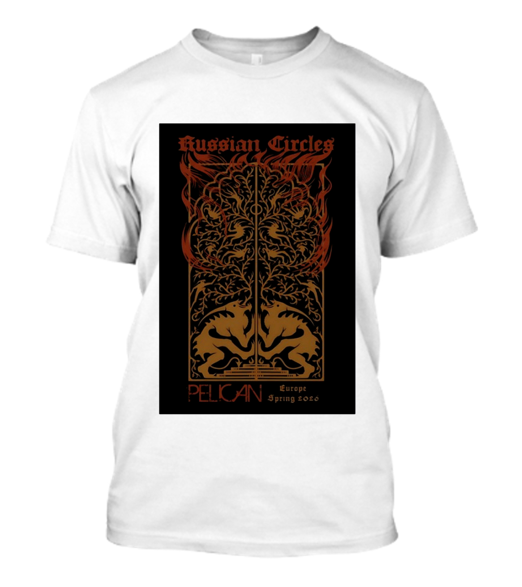 Russian Circles Pelican Europe Spring 2026 Tour Fantasy Artistry T-Shirt