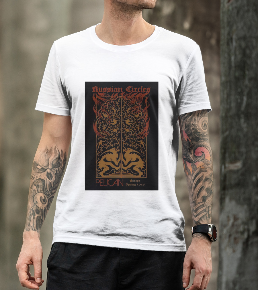 Russian Circles Pelican Europe Spring 2026 Tour Fantasy Artistry T-Shirt