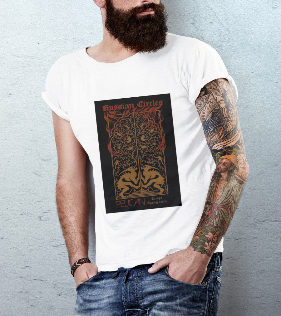 Russian Circles Pelican Europe Spring 2026 Tour Fantasy Artistry T-Shirt