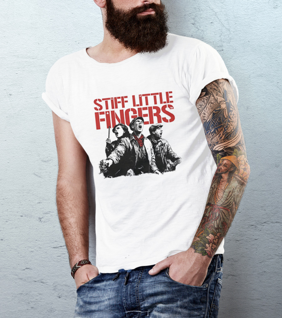 Stiff Little Fingers Raise Your Voice Tour Ecru T-Shirt