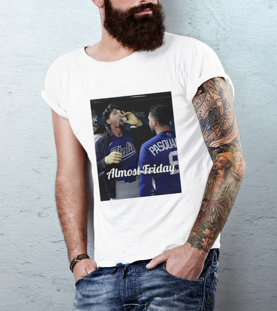 Italy World Baseball Classic Espresso Shot Almost Friday Pasquale T-Shirt