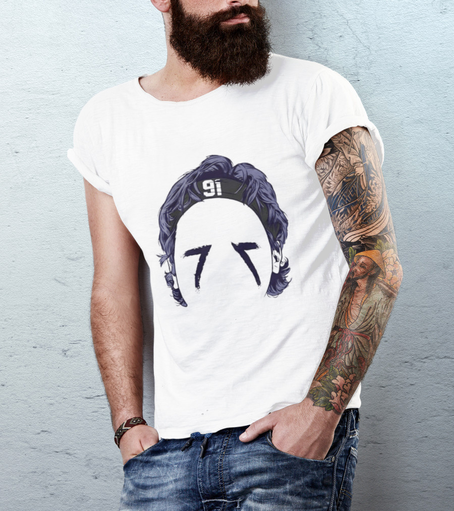 91 Headband Purple Hair Eye Black T-Shirt