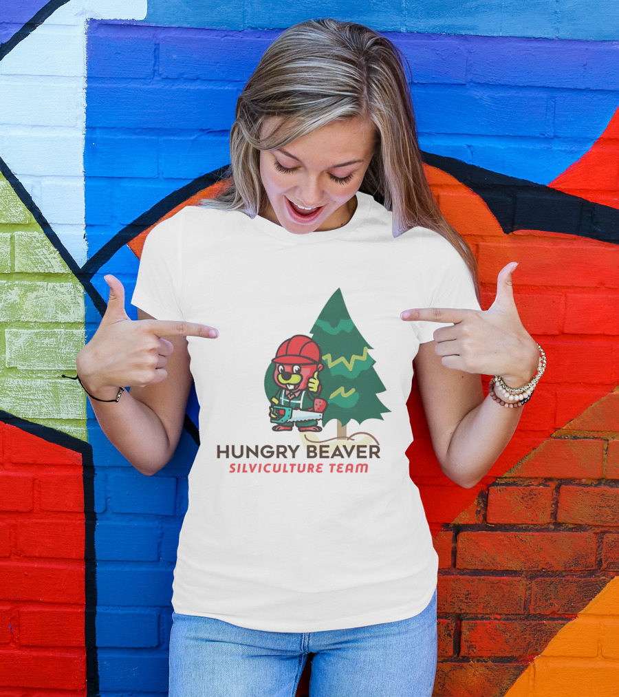 Hungry Beaver Silviculture Team Chainsaw And Tree T-Shirt