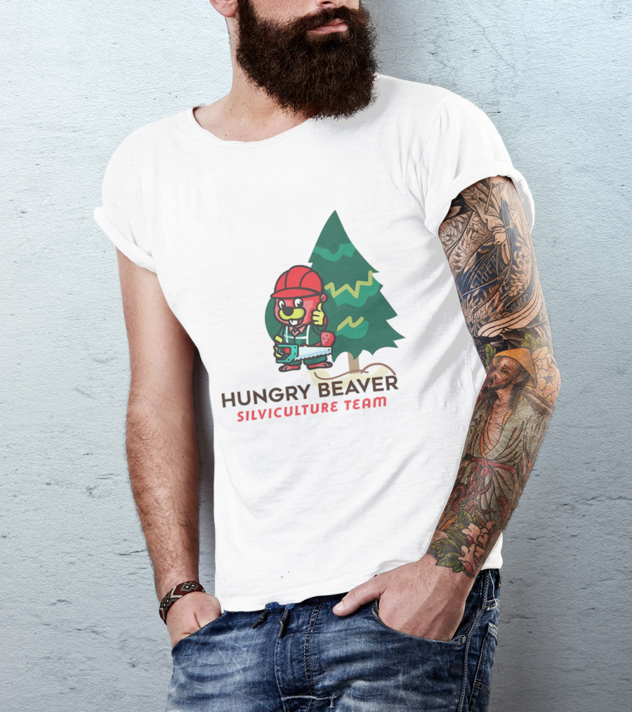 Hungry Beaver Silviculture Team Chainsaw And Tree T-Shirt