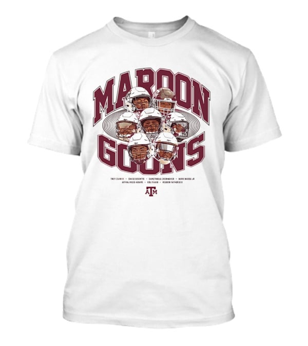 Texas A&M Maroon Goons Football NCAA Team Caricature T-Shirt