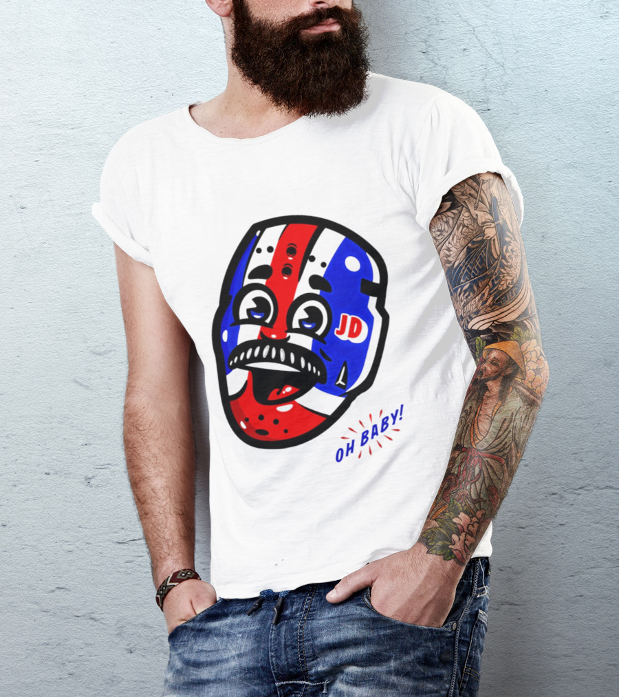 New York Rangers Goalie Mask JD Oh Baby Happy Friday T-Shirt