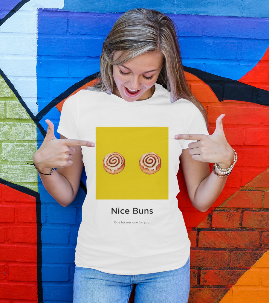 Nice Buns One For Me One For You Cinnamon Roll Pair T-Shirt