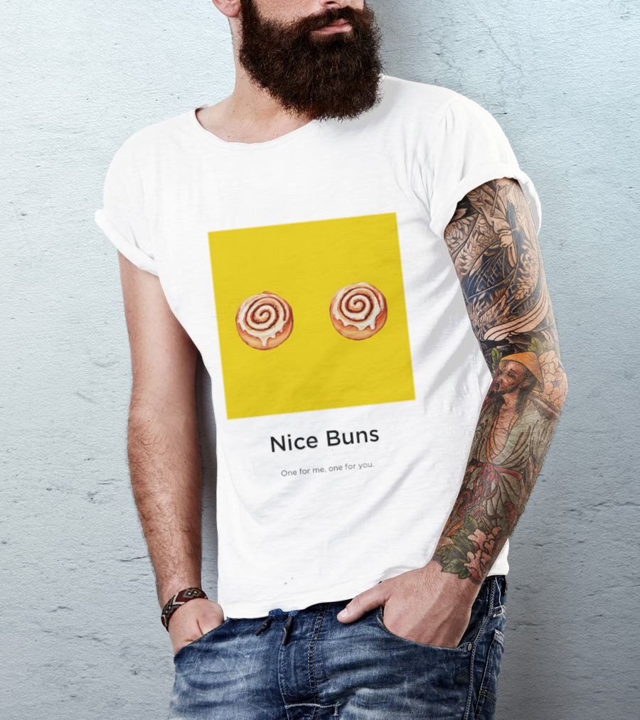 Nice Buns One For Me One For You Cinnamon Roll Pair T-Shirt