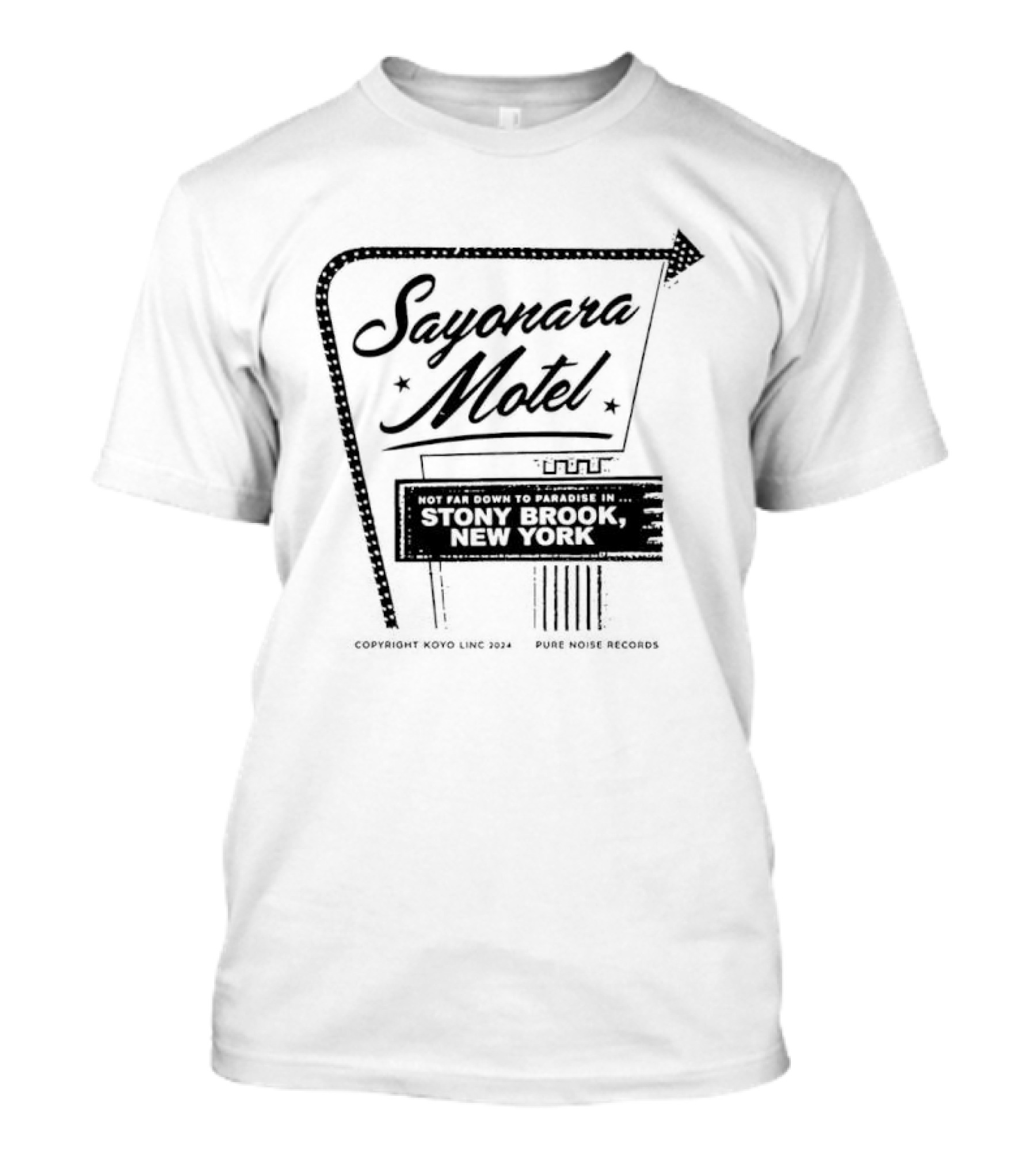 Koyo Sayonara Motel Stony Brook New York Vintage Sign T-Shirt