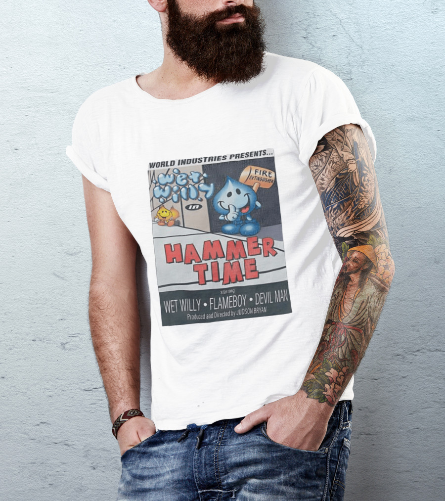 World Industries Wet Willy Flameboy Hammer Time Featuring Devil Man T-Shirt