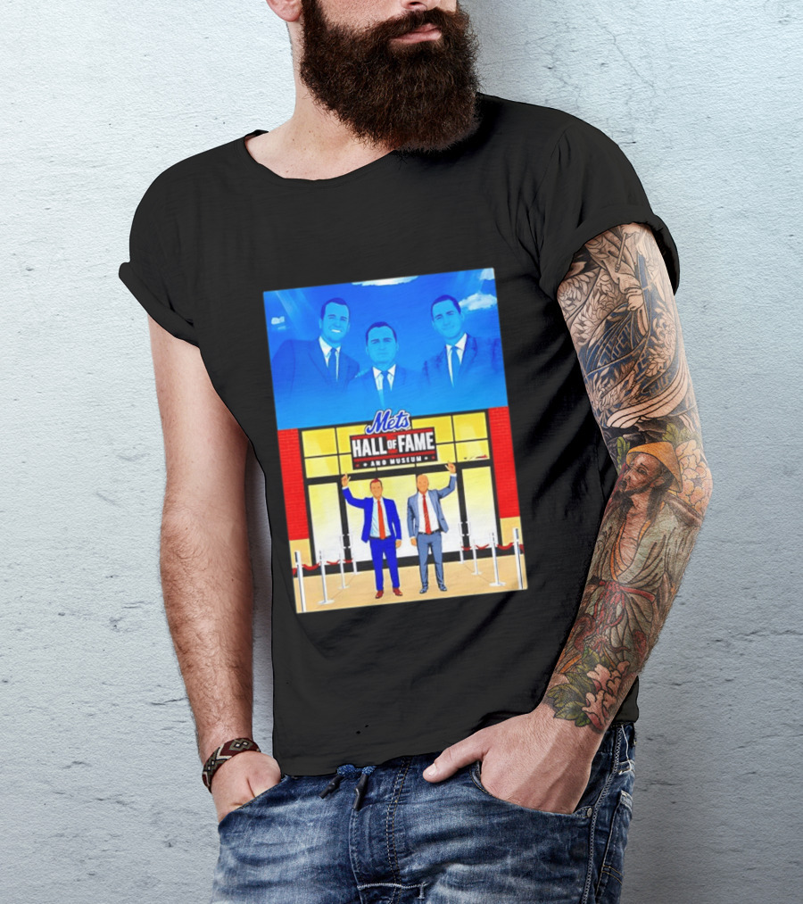Howie Rose Gary Cohen Mets Hall Of Fame Museum T-Shirt