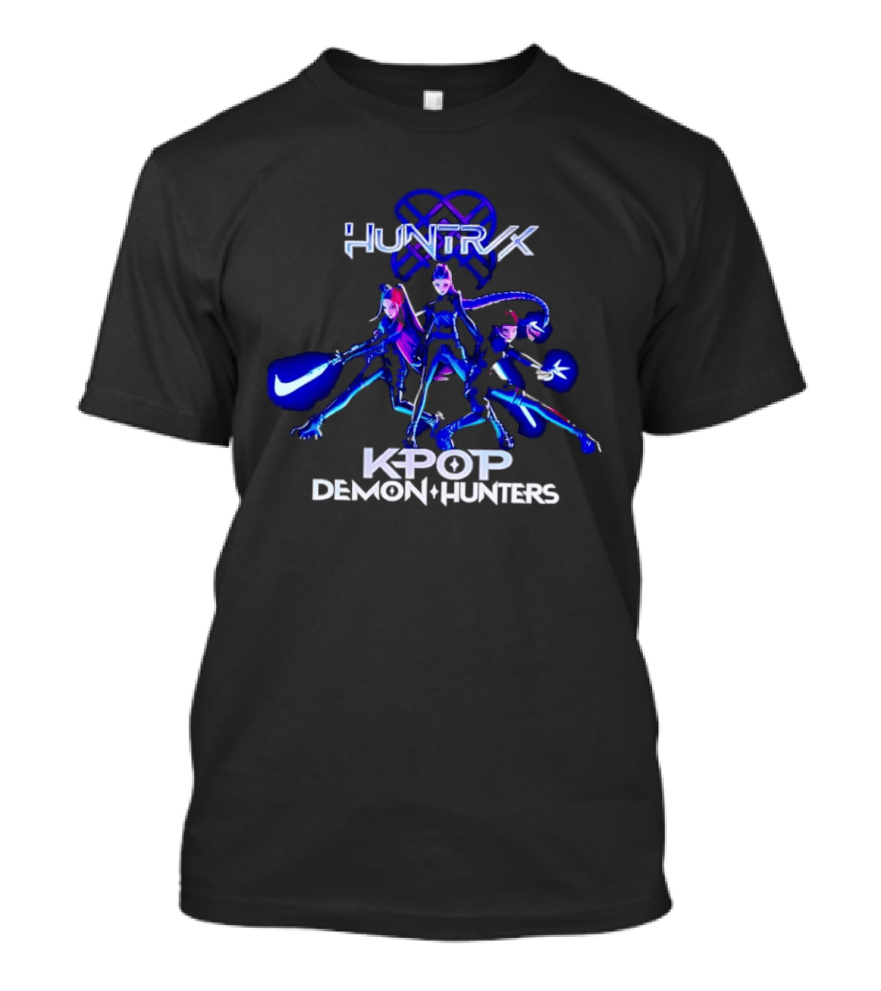 Huntrix K Pop Demon Hunters Nike Swoosh Trio Anime T-Shirt