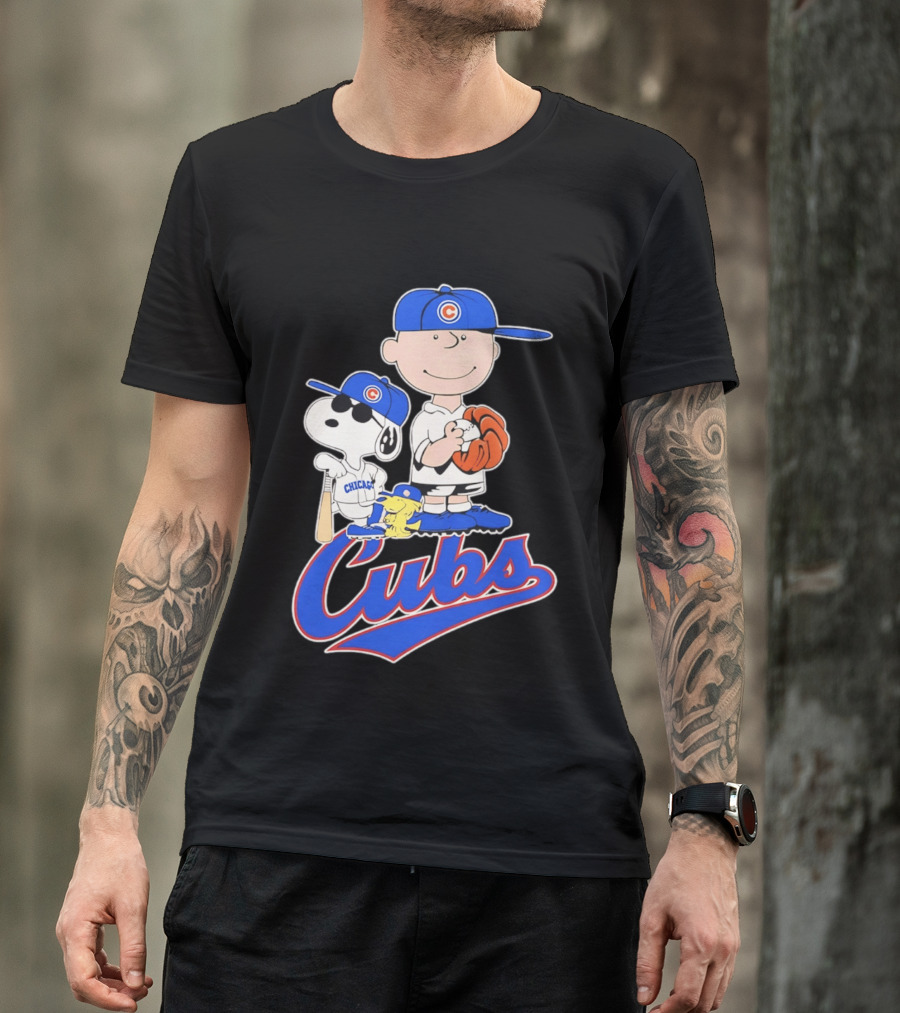 Peanuts Snoopy Woodstock Charlie Brown Chicago Cubs Baseball MLB 2026 T-Shirt