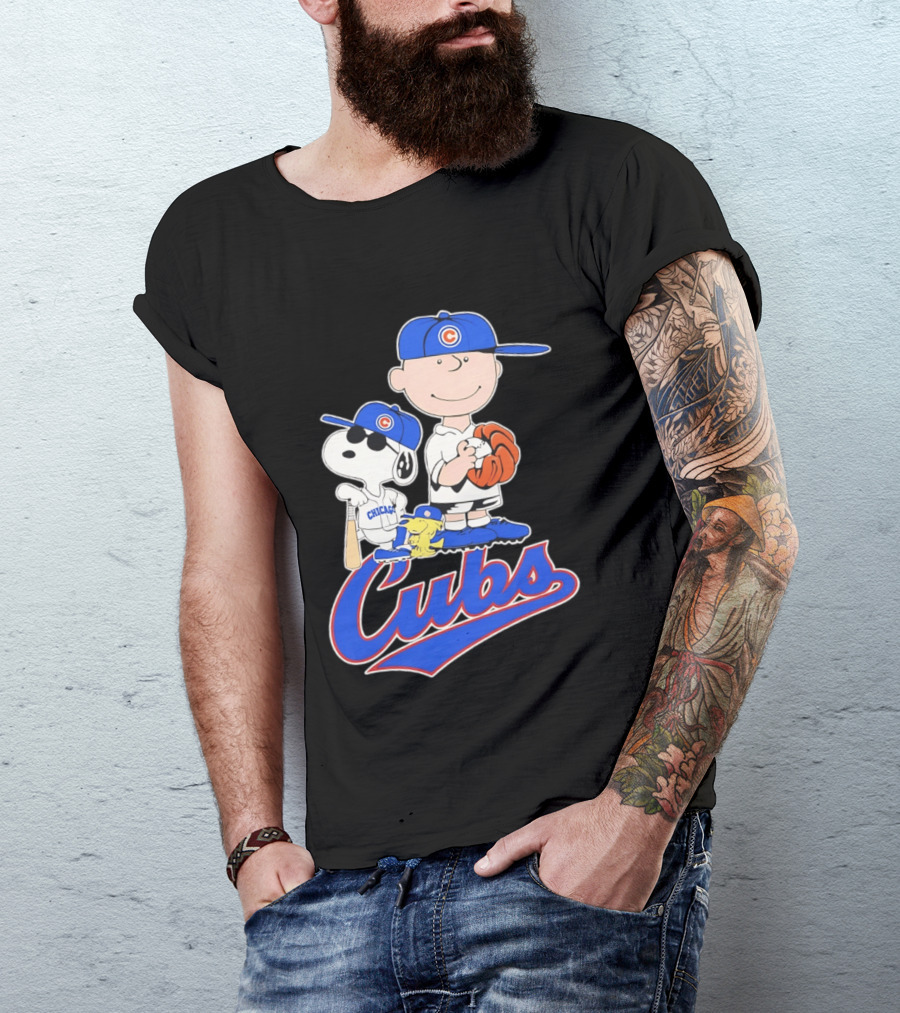 Peanuts Snoopy Woodstock Charlie Brown Chicago Cubs Baseball MLB 2026 T-Shirt