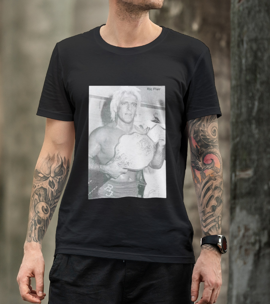 Ric Flair The Nature Boy Championship Belt Vintage Photo T-Shirt