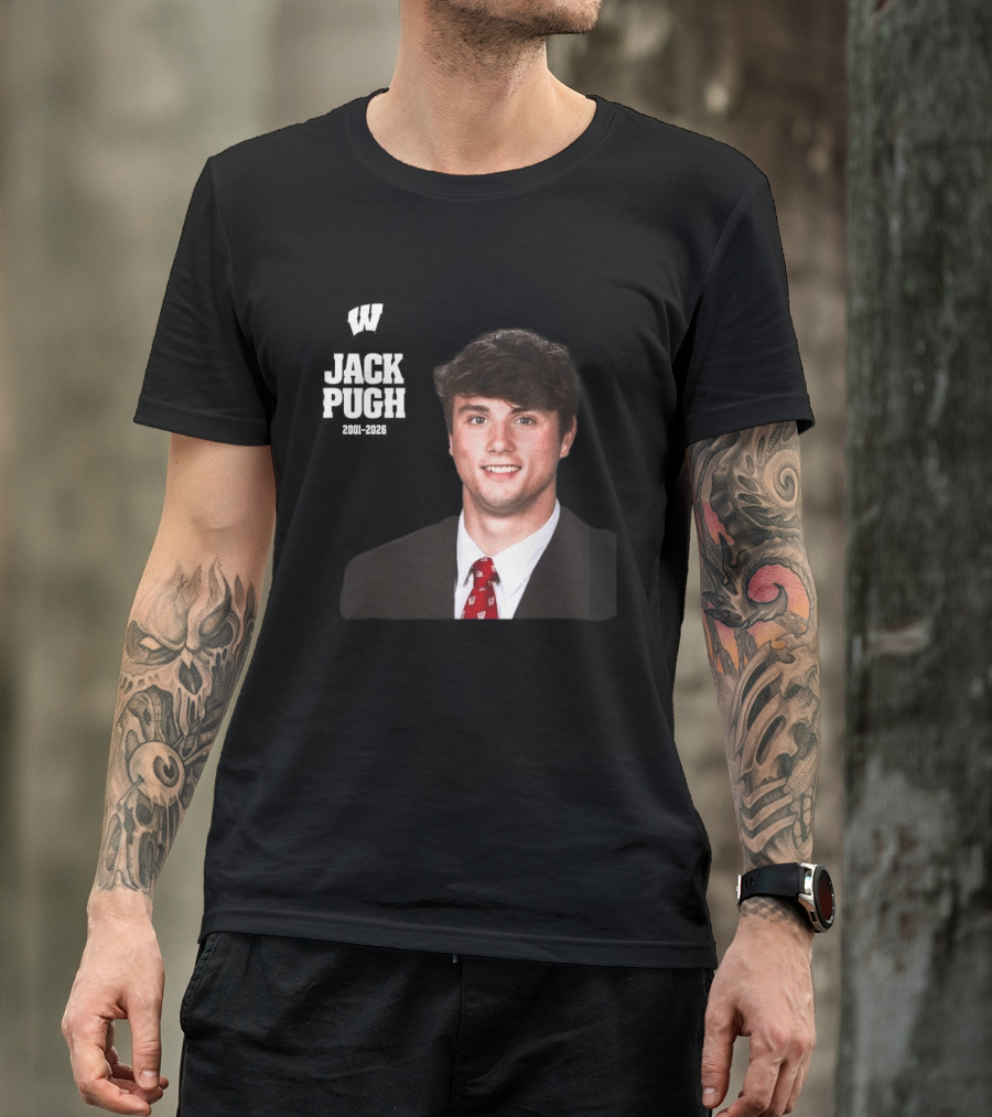 Wisconsin Badgers Football Jack Pugh 2001 2026 T-Shirt