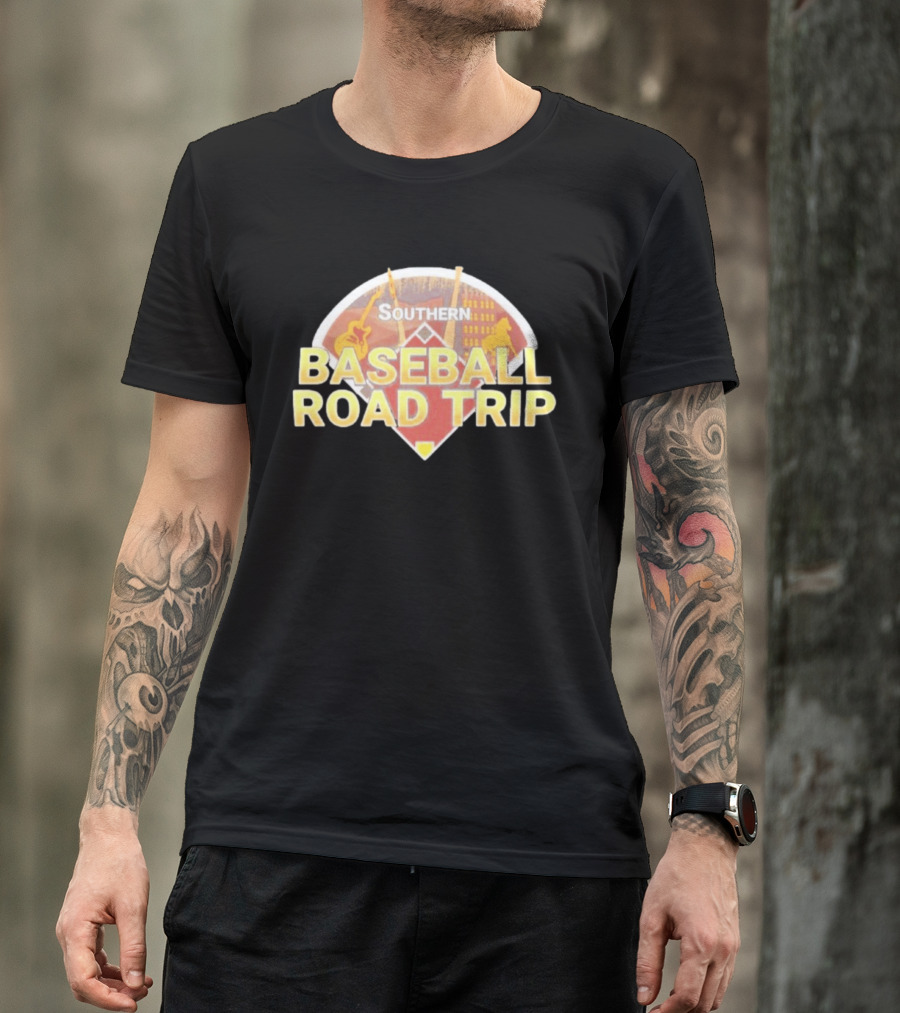 Southern Baseball Road Trip Music Adventure Stadium Scene T-Shirt