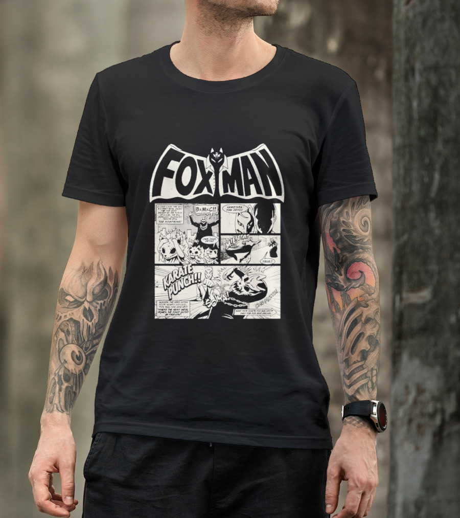 Fox Man Comic Babymetal Dead Pop Festival Japan 2026 Batman Style Panels Graphic Punch T-Shirt