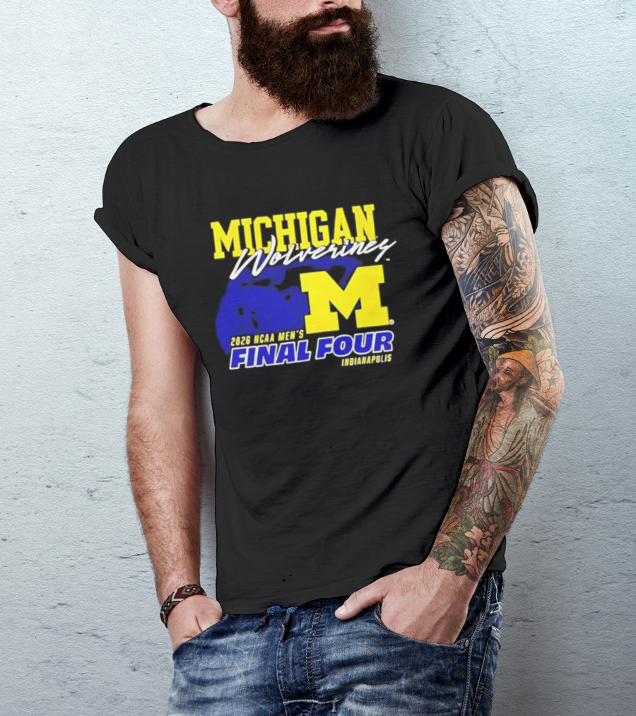 Michigan Wolverines 2026 NCAA Men's Final Four Indianapolis T-Shirt