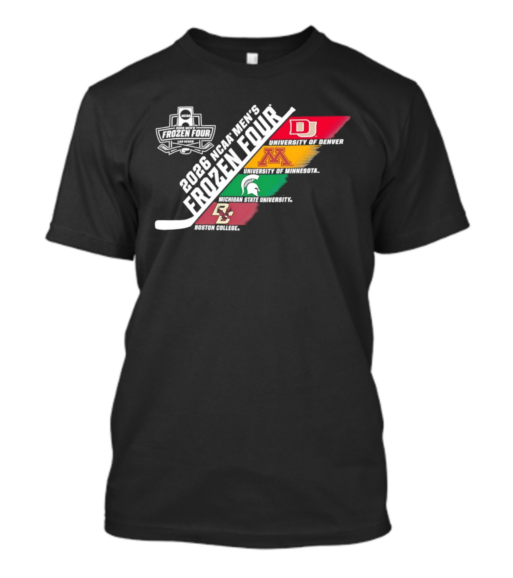 2026 NCAA Men's Frozen Four University Of Denver Minnesota Michigan State Boston College T-Shirt