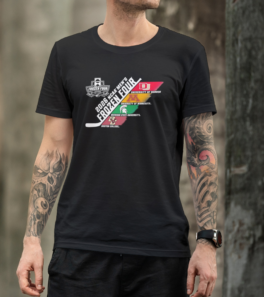 2026 NCAA Men's Frozen Four University Of Denver Minnesota Michigan State Boston College T-Shirt