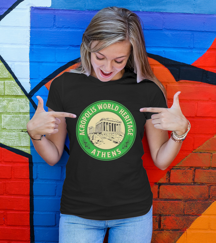 Acropolis World Heritage Athens Iconic Parthenon Landmark T-Shirt