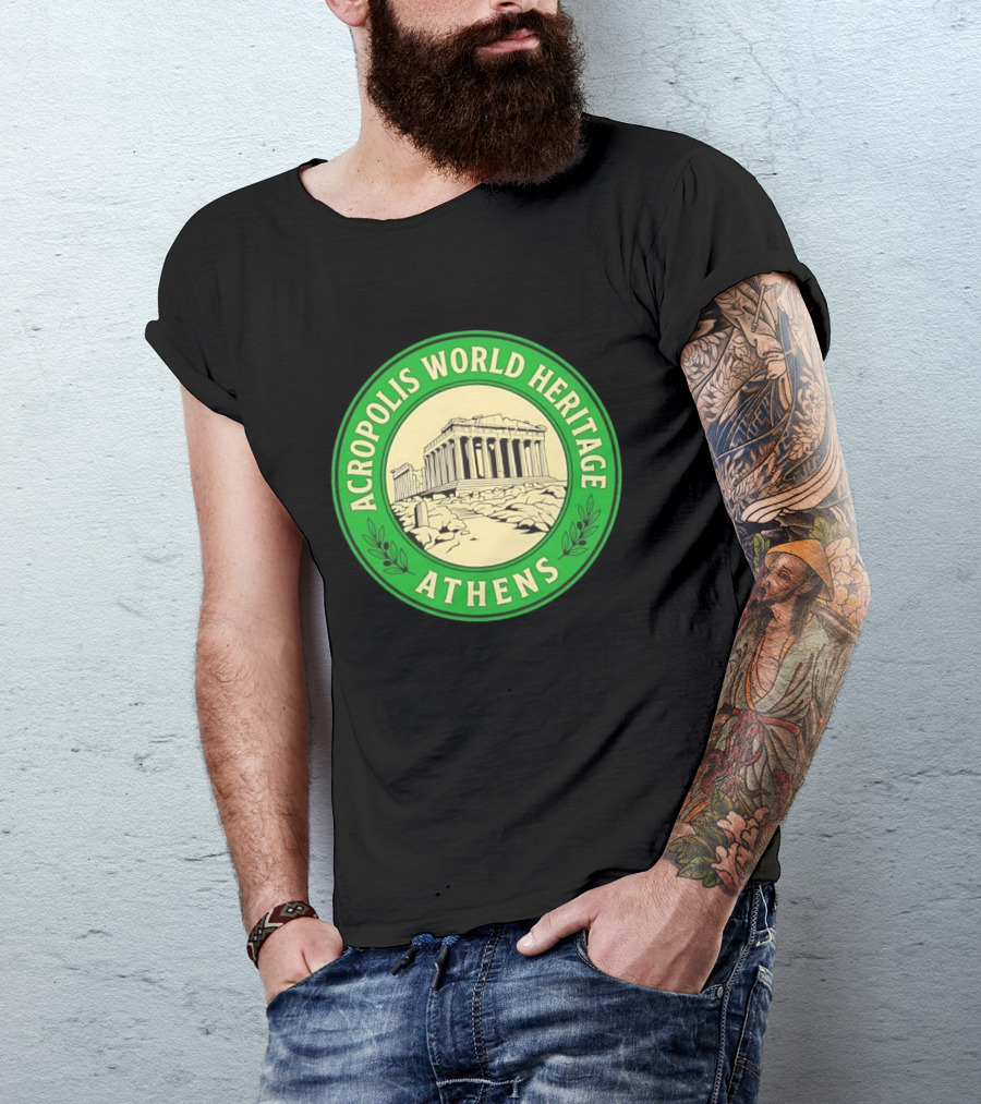 Acropolis World Heritage Athens Iconic Parthenon Landmark T-Shirt