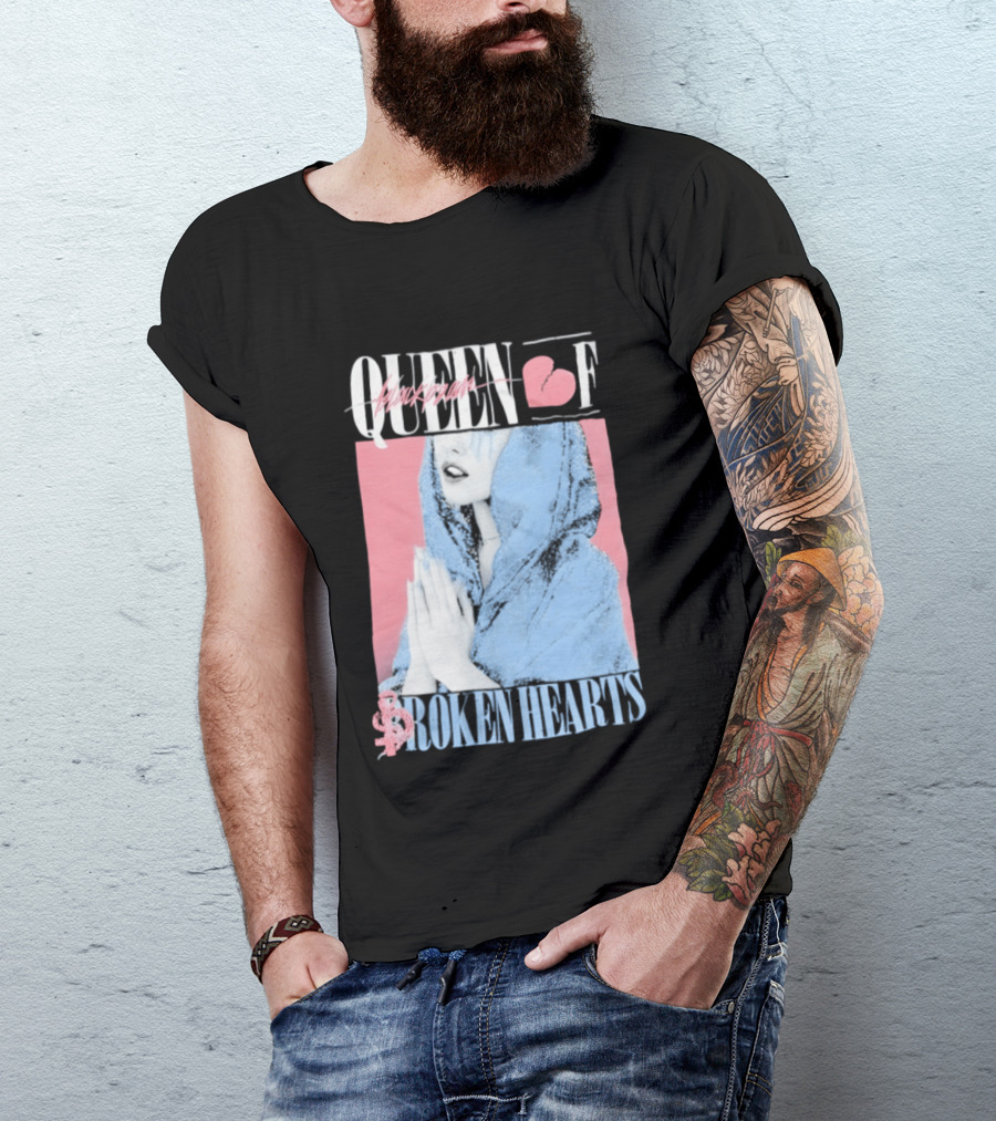 Blackbear Queen Of Broken Hearts Prayer Design With Pink And Blue Aesthetic T-Shirt