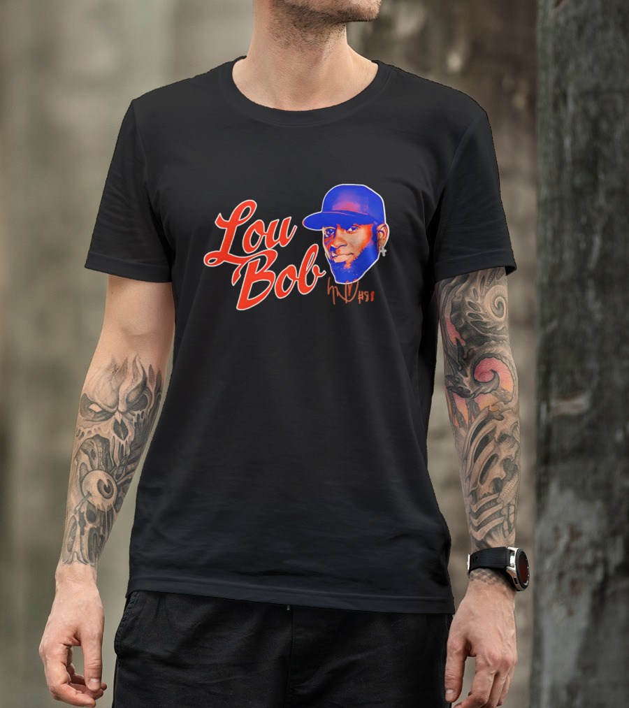 Lou Bob Luis Robert Jr New York Mets Big Head T-Shirt
