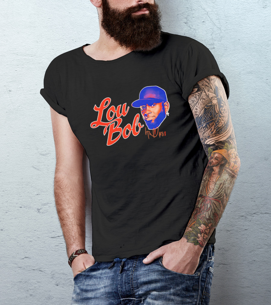 Lou Bob Luis Robert Jr New York Mets Big Head T-Shirt