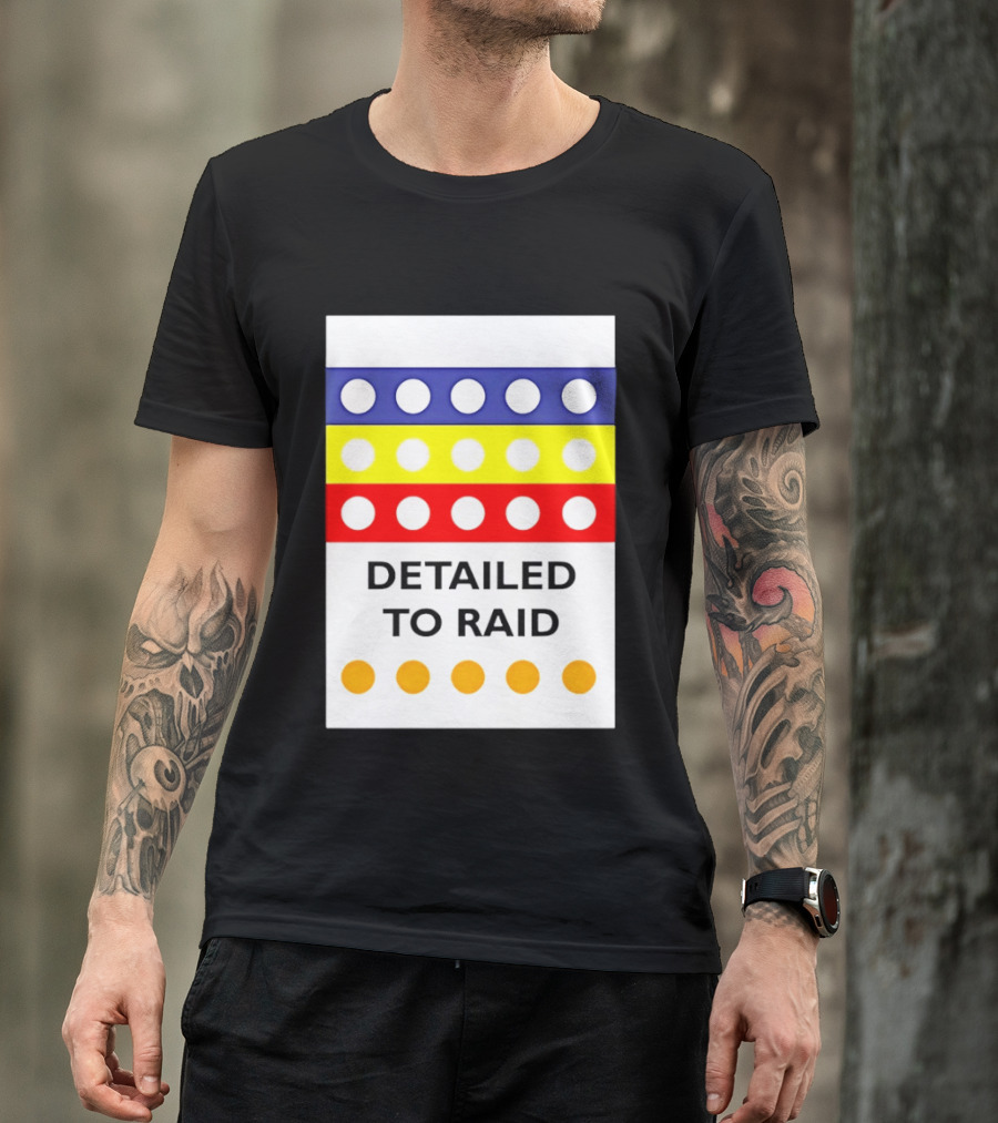 Detailed To Raid Colorful Circle Stripes T-Shirt