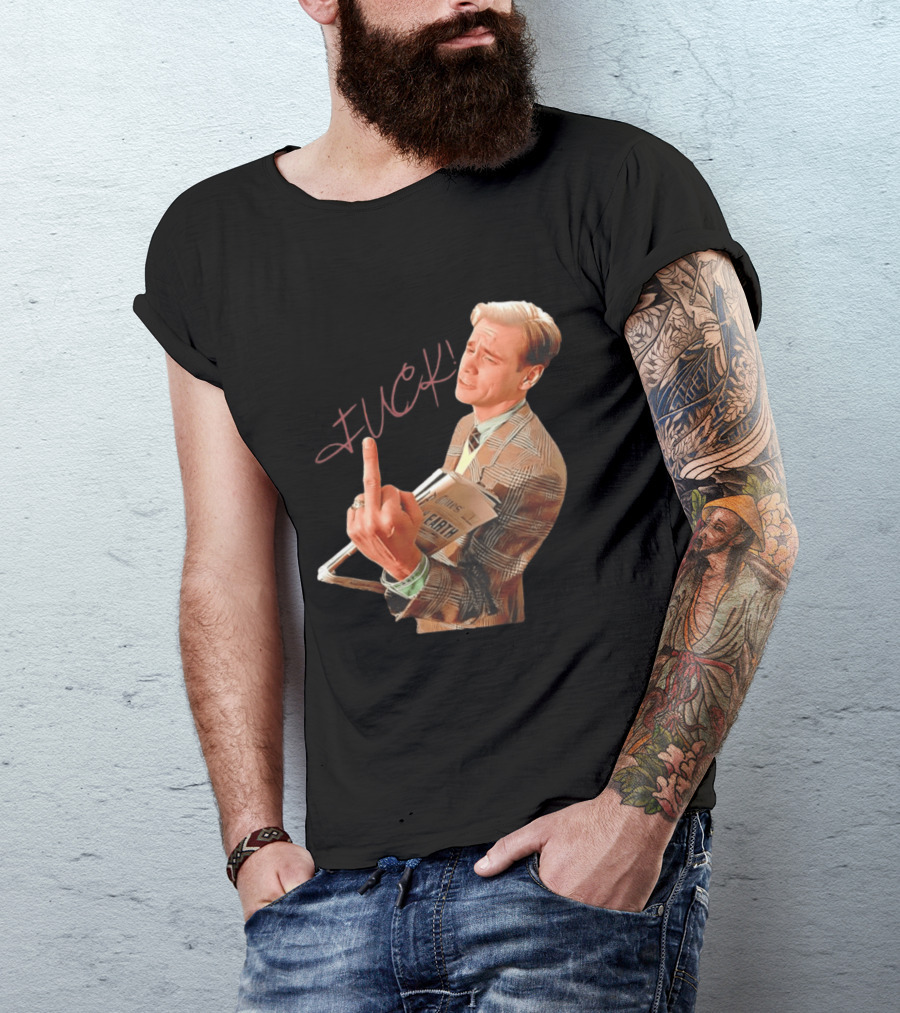 Jim Carrey Truman Show Middle Finger Meme Fuck Scene T-Shirt