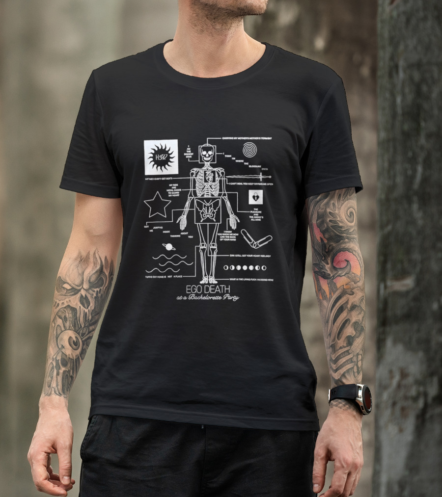 Ego Death Metaphysical Diagram Bachelorette Party Skeleton T-Shirt