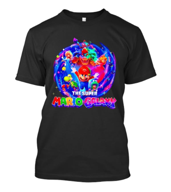 The Super Mario Galaxy Movie Bowser Luigi Peach Yoshi T-Shirt