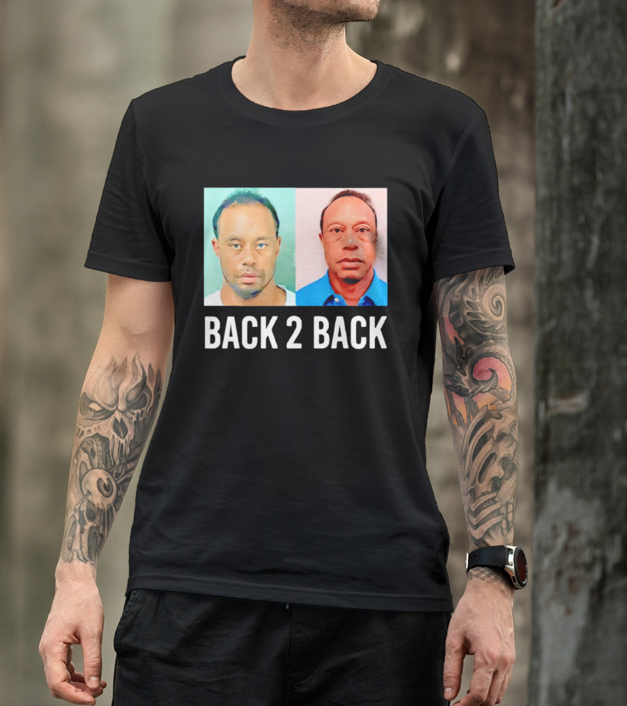 Tiger Woods Back 2 Back Shot Photo Collage T-Shirt