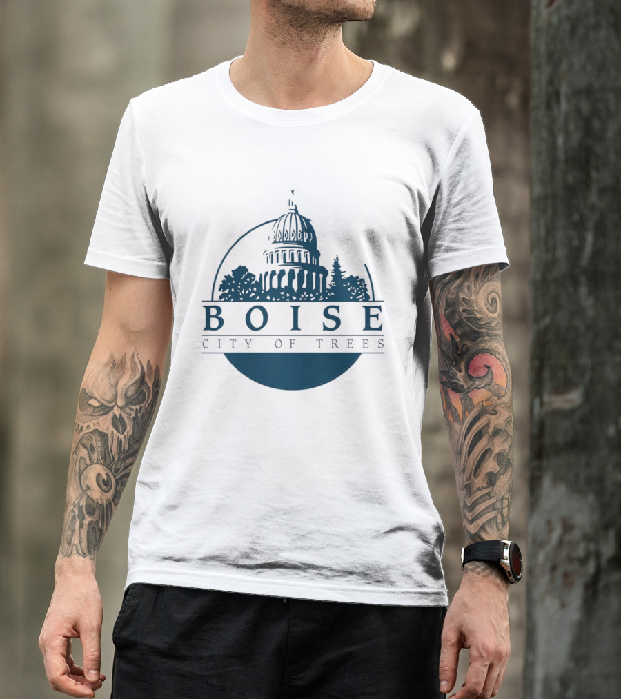 Boise City Of Trees Capitol Building Skyline T-Shirt