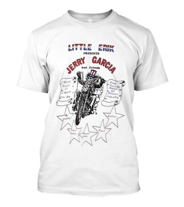 Jerry Garcia Little Erik Presents Grateful Dead Dancing Bears Stars And Stripes T-Shirt