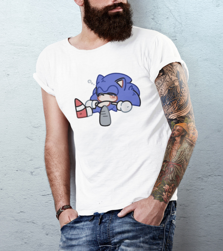 Chibi Sanic The Hedgehog Sleeping Kawaii 2026 T-Shirt
