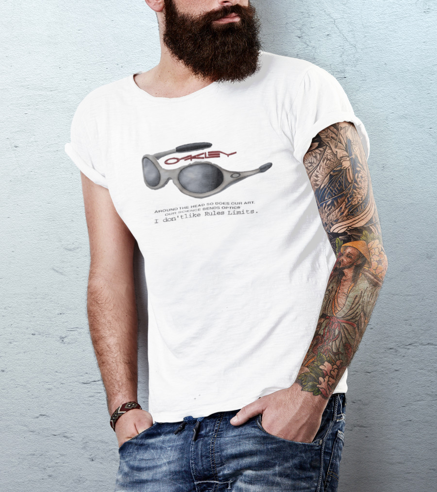 Oakley Sunglasses Bends Optics Science No Rules Limits T-Shirt