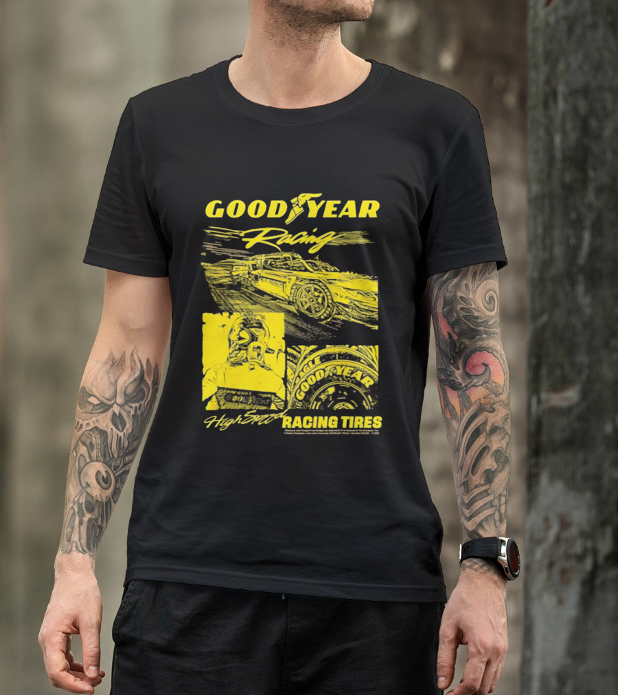 Goodyear Racing High Speed Racing Tires Panels T-Shirt