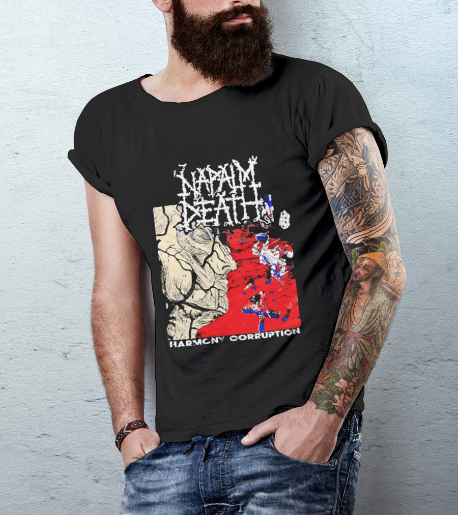Napalm Death Harmony Corruption Abstract T-Shirt