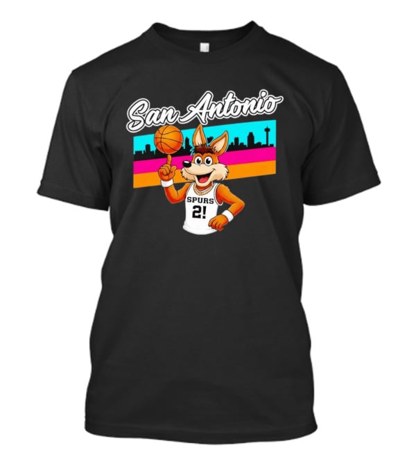 San Antonio Coyote Spurs Basketball Skyline 21 T-Shirt