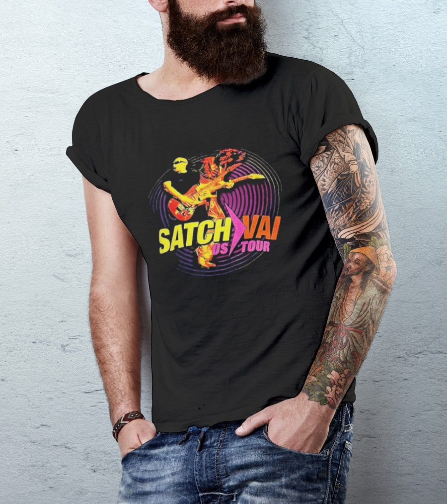 Satch Vai US Tour Electric Guitarist Spiral T-Shirt