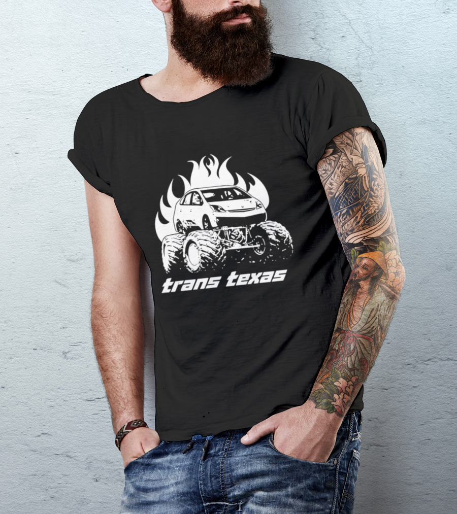 Trans Texas Monster Truck Fiery Off Road Power T-Shirt