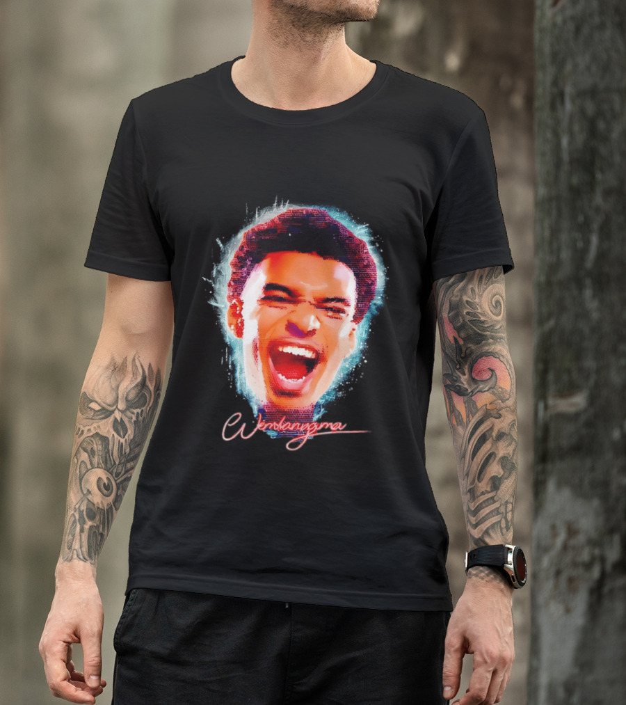 Wembanyama Spurs Basketball 2026 Big Head T-Shirt