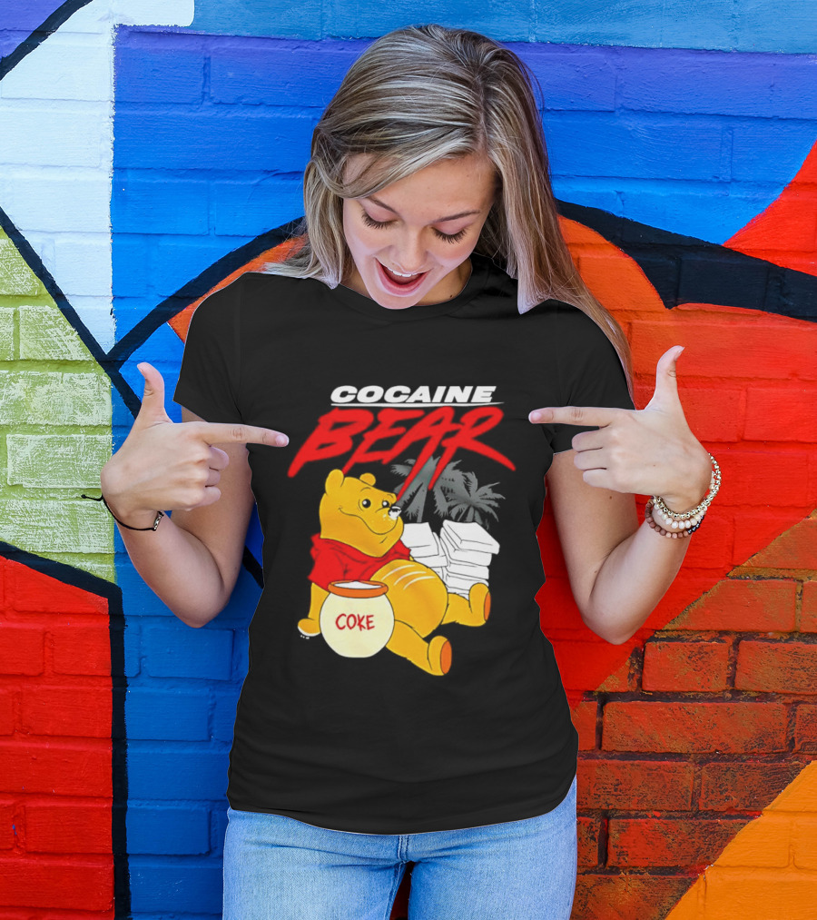 Winnie The Pooh Cocaine Bear Coke Honey Pot T-Shirt