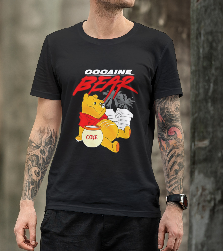 Winnie The Pooh Cocaine Bear Coke Honey Pot T-Shirt